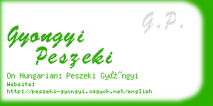 gyongyi peszeki business card
